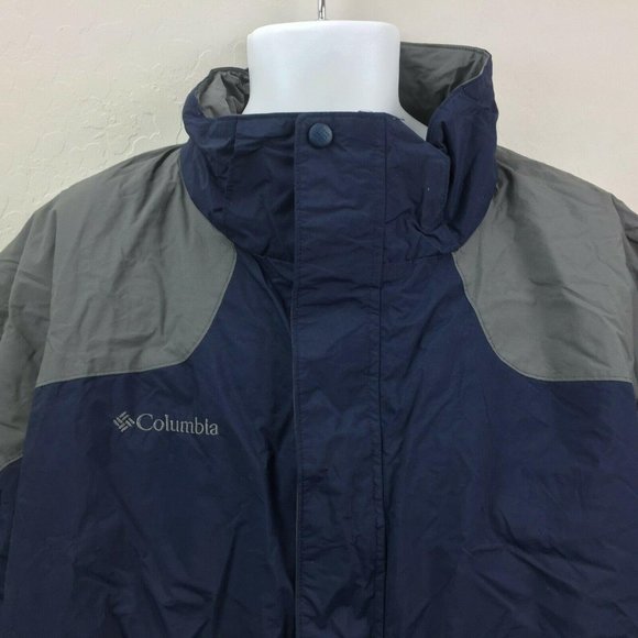 Columbia Mens Windbreaker Coat Jacket Navy Blue